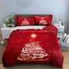 Christmas Tree with Festive Text Bedding Duvet Cover Set Duvet Cover Pillowcases  (1*Duvet Cover 2*Pillowcases, without duvet insert)