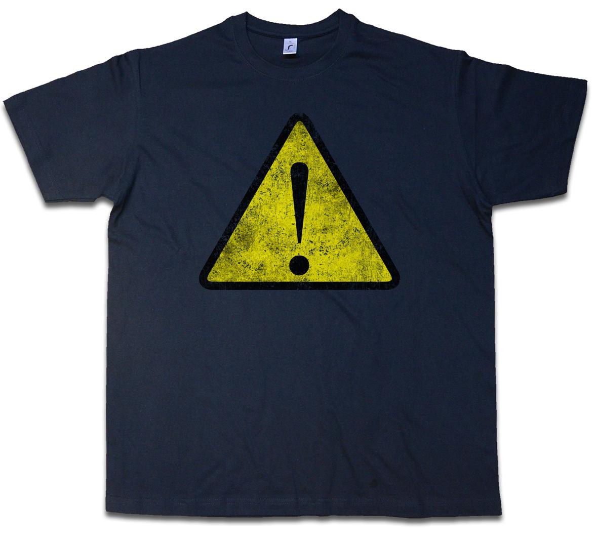 WARNING SIGN T-SHIRT Symbol Logo Insignia USA Caution Danger Biohazard XL