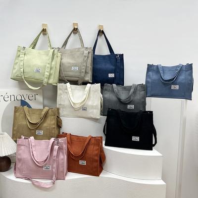 Sac pour femme en velours côtelé grande capacité sac à bandoulière nouveau sac à main mode simple sac bandoulière