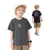Children's Clothing Korean Style Kidsren's Short-Sleeved T-Shirt Medium and Large Kidsren's Letter Printed Tops Boys' Round Neck Pure Cotton Clothes