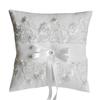 Silver Thread Wedding Ring Pillow Holder