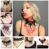 Jewelry Steampunk Style Victorian Women Chokers Black Lace Necklace Gothic Collar Beads Pendant