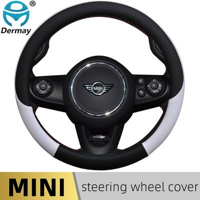 100% kožený potah na volant značky DERMAY pro MINI Cooper One Clubman Countryman Clubvan Coupe Auto