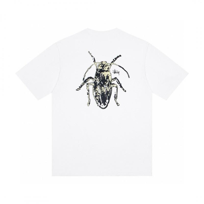 Stussy Short Sleeve T-Shirt Teens Loose Fit 270g Cotton Round Neck Casual Wear
