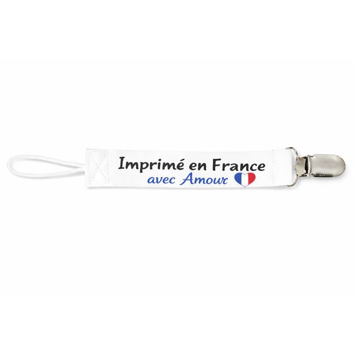 Planetee Attache tétine pour prénom KAYDEN bébé d'amour abeille garçon | Attache sucette cadeau naissance