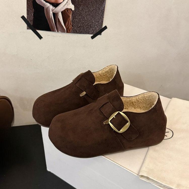 All-inclusive Thick-soled Women's Shoes, New Autumn and Winter Shoes, Fleece Cotton Shoes
