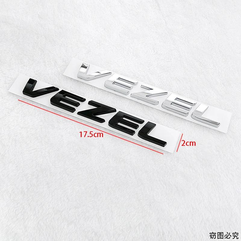 ABS Car Letters Stickers for Honda VEZEL Logo Decals Auto Side Rear Trunk 3D Emblem Badge Modification Styling Decoration