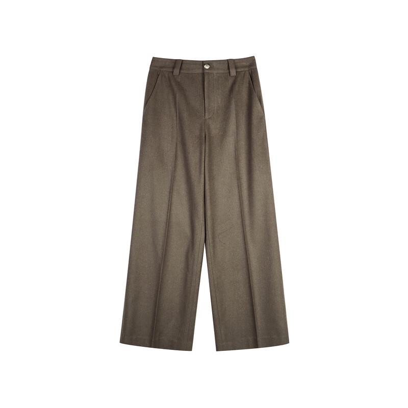 LESS 2023 Winter Merino Wool Blend Flared Commuter Pants