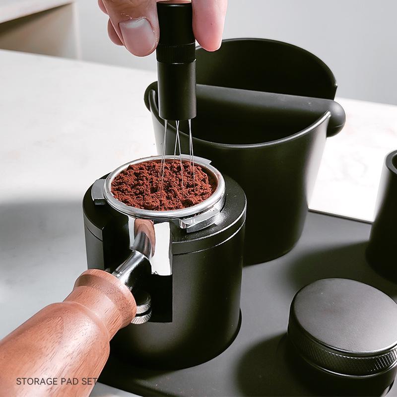 Aluminum Coffee Tamping Stand: Universal Tamper Base for 51mm, 53mm, and 58mm.