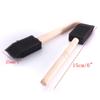 20pcs 1” Foam Sponge Brushes Wood Handle Painting Drawing Finishing Craft Tool
