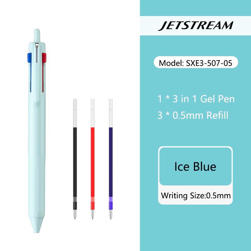 uni JETSTREAM 3 in 1 Multifunction Ballpoint Pen,colores 0.5mm Black/Red/Blue Core boli multifunción Retractable For Note Writin