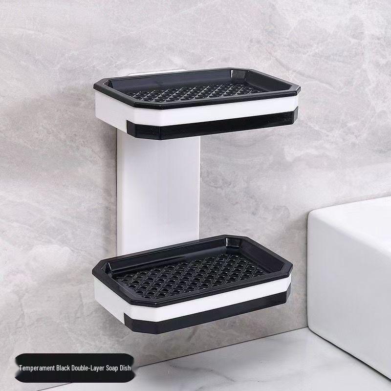Luxury Double-Layer Soap Dish with Drainage
