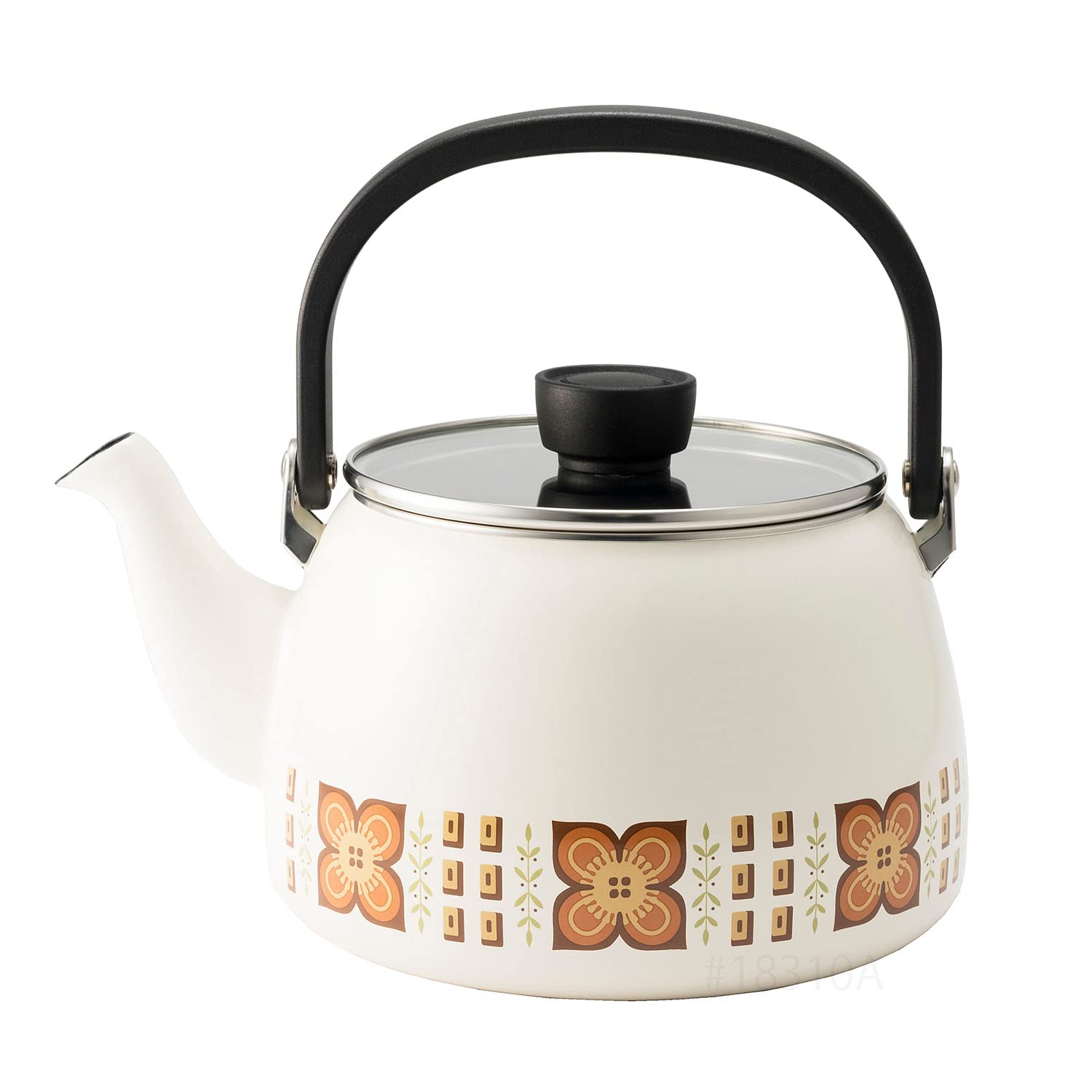 

Fuji Enamel 70s Reproduction Showa Retro Enamel Induction Memories Gold Nuts Kettle, 2.5L, Compatible,