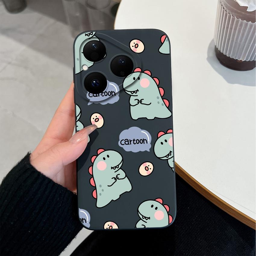 

Для Huawei Pura 80 Pro Nova Y70 4E 5T Y90 Y61 6 7 8 9 SE Y72 Чехол для телефона Милый узор динозавра Противоударный Прочный Мягкий силиконовый чехол Для корпуса Huawei Honor X6C