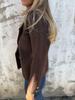 Women's Casual Wool Blend Button-Down Tops - 2025 Autumn/Winter European and American Style