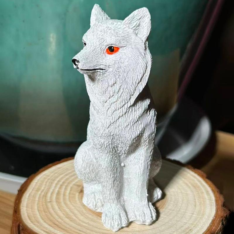 Sitting Foxes Figurines Garden Foxes Statue Landscape Decors Animal Figurines Sculpture Table Centrepieces Home Decors