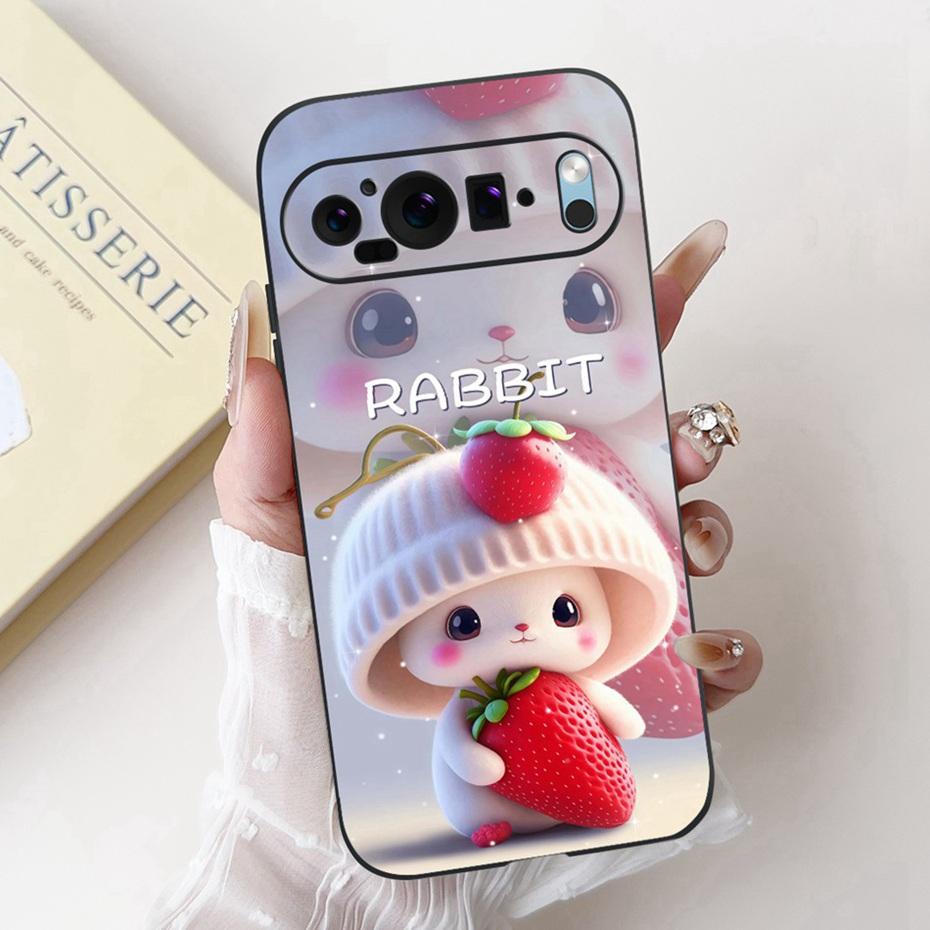 Fashion Painting Phone Case For Google Pixel 9 Pro 9A Black Silicone Soft Cover For Google Pixel9 9A 9Pro Cases Bumpers