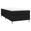 3144492 vidaXL Lit à sommier tapissier avec matelas Noir 90x200 cm Tissu