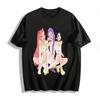 K-pop Girl Group Print Crop Top Trendy Cool Sweet Style Short Navel-exposed Top For Daily Stage Wear Pure Cotton T-shirt