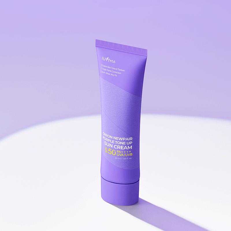 ISNTREE Onion Newpair Purple Tone Up Sun Cream SPF 50+ PA++++ 50ml
