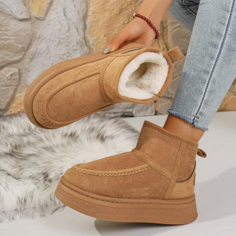 

Зимние новые толстоподошвенные сноубутсы женские уродливые милые с большой головой набивные утолщенные хлопковые туфли теплые хлопковые сапоги-хлебушки 38 верблюд