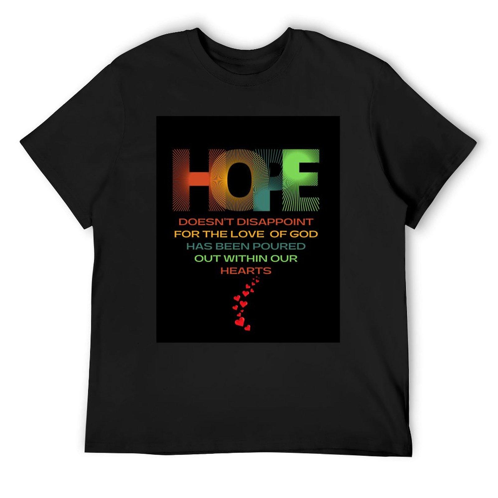 

HOPE DOESN T DISAPPOINT T-Shirt Short sleeve tee anime clothes summer clothes mens plain t shirts 4XL