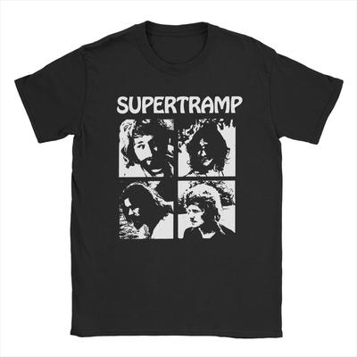 Ανδρικό T-Shirt Super America Ροζ Αγάπη Μουσική Supertramp Αστεία Βαμβακερά Μπλουζάκια Κοντομάνικα T-Shirts Στρογγυλής Λαιμόκοψης Τοπ Ιδέα Δώρου