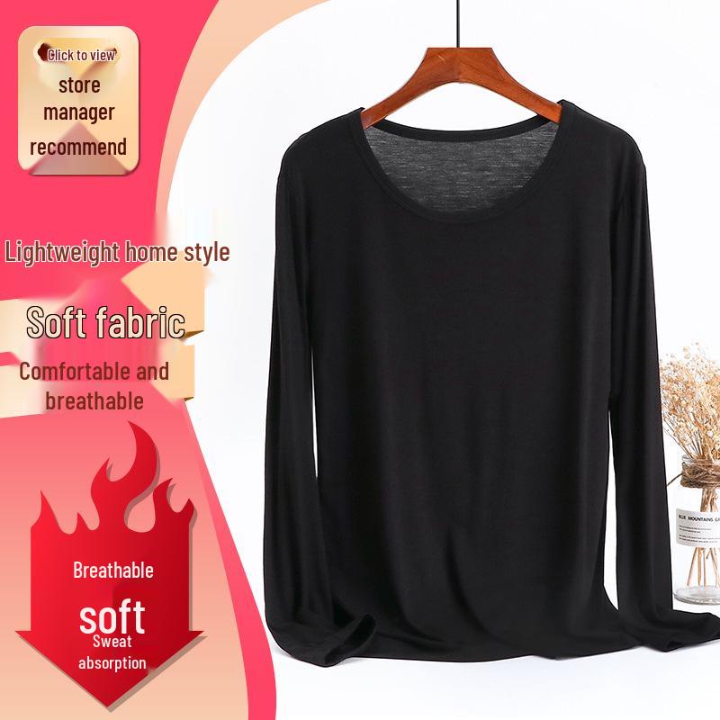 

Женский модальный топ больших размеров с длинным рукавом свободного кроя 4XL