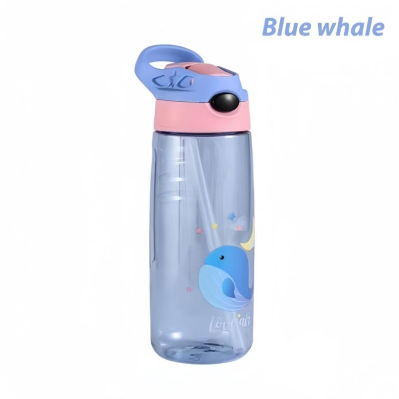 500ML Children Cartoon Plastic Cup With Straw Anti-falling Kids Water Bottle Children's Cup Portable Drinking Bottle Drinkware