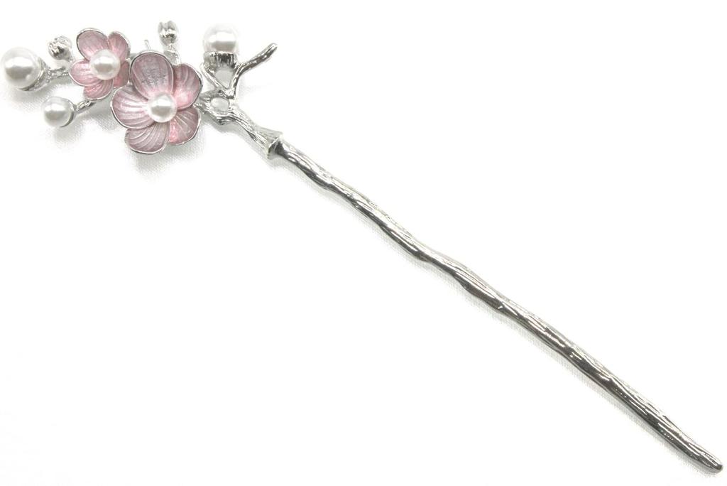 Miaomyao Single Japanese Hair Cubic Cherry Silver Hair Doplnek [Miaomyao] Vlásenka, Vlásenka, Styl, Tomesode, Ornament, Kov, Antik, Zirkony,