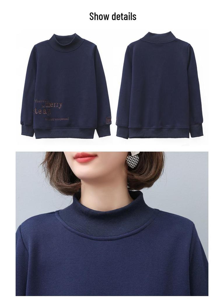 Damska bluza polarowa - Kolekcja Jesień/Zima 2024, Stylowa i przytulna półwysoka stójka dla matek w średnim wieku