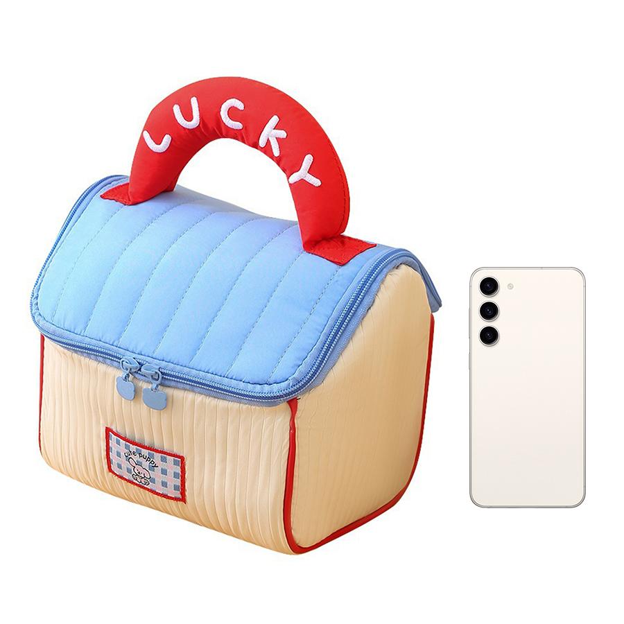 New cartoon house-shaped makeup bag; thickened large capacity makeup bag for travel storage bag.