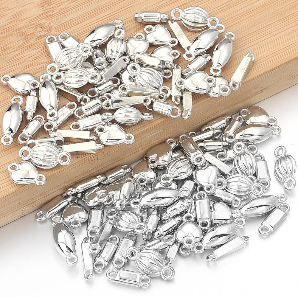50 Stück CCB Charms Kunststoff Doppel-Loch Charms Verbinder Für Schmuckherstellung DIY Handgemachte Armbänder Halsketten Anhänger Zubehör