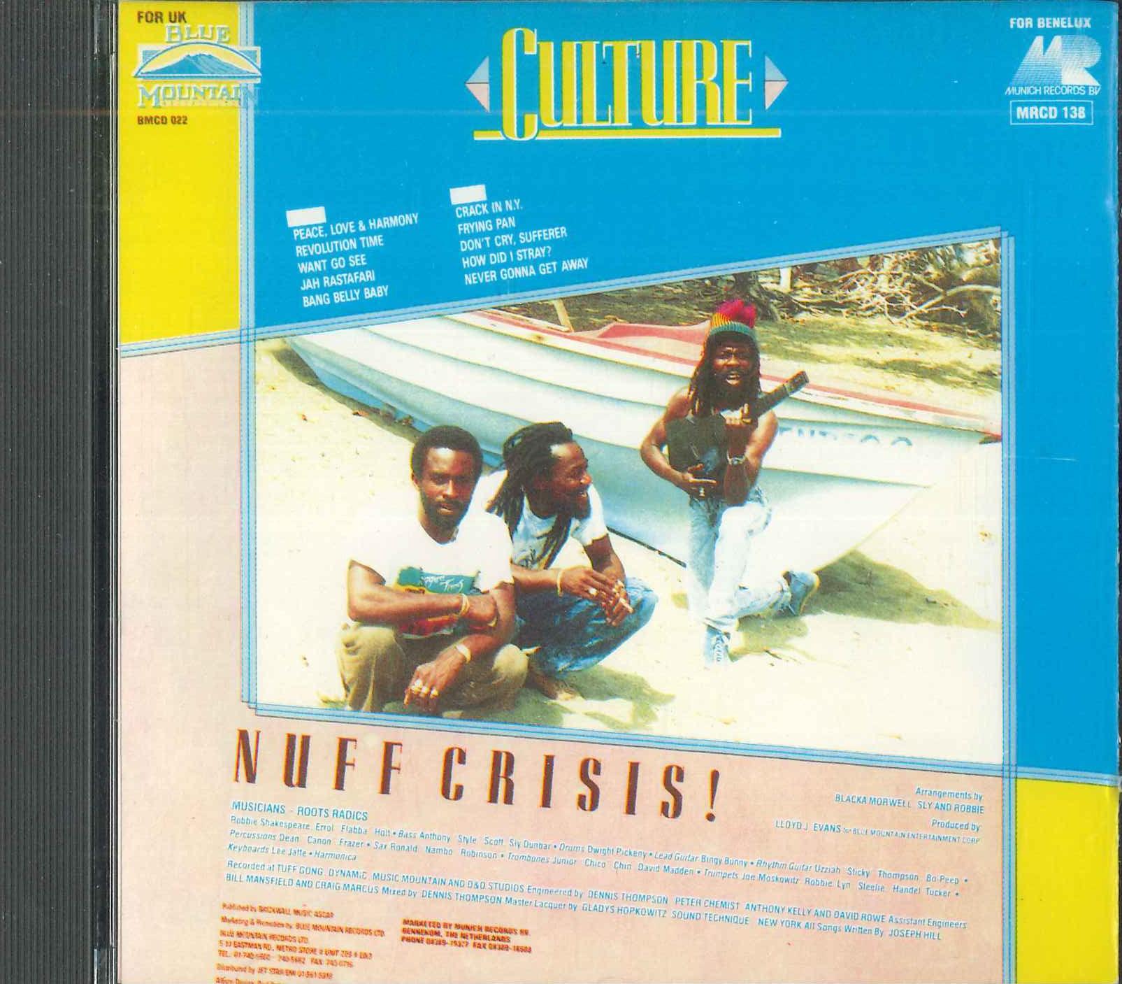 

CD CULTURE - Nuff Crisis BMCD022 NOT ON LABEL Non Japan World Music Used