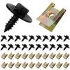 Gemischte Auto-Motorräder Metallschraube Gewindeschneidbefestigung Clip U-Typ Clip mit Schraube Anti-Rost-Schutz Clip Schraube Schnalle Eisenblech