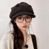 Retro Octagonal Beret Cloud Shaped Women Spring Autumn and Winter Beret Hat Fashion Versatile British College Style Painter Hat