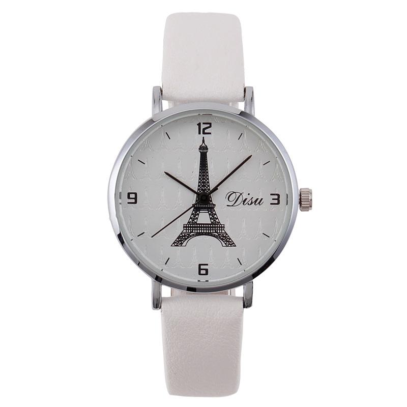 

Популярные женские часы женские цифровые студенческие кварцевые часы с Эйфелевой башней белый