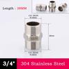 10pc 304 Stainless Steel Hexagonal Outer Wire Double Headed Straight Through Coupling Threaded Pipe Male Thread Hex Nipple Union