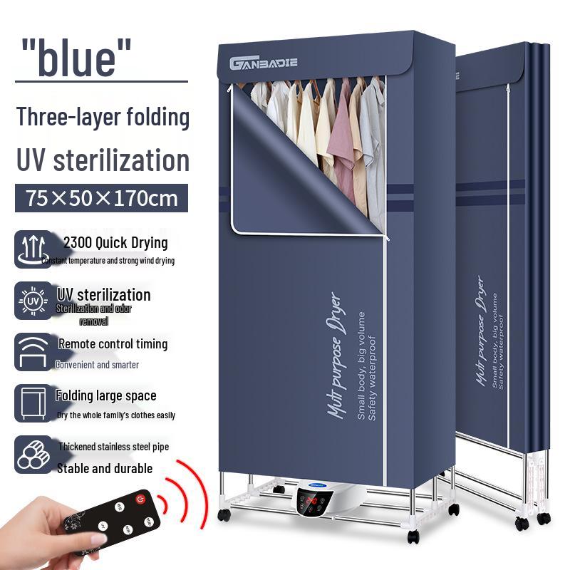 Portable UV Sterilization Quick-Dry Clothes Dryer with Deodorization