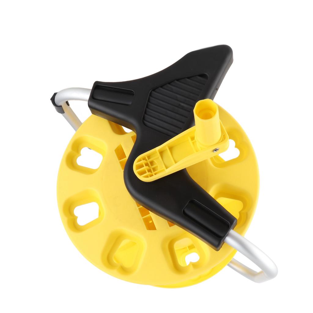 Garden Hose Reel Cart Yellow Hose Reel Cart Water Hose Cart Holds 30m of Water Pipe