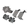 RC Chassis Armors Set Stainless Steel Chassis Protection Skid Plate for Traxxas Black