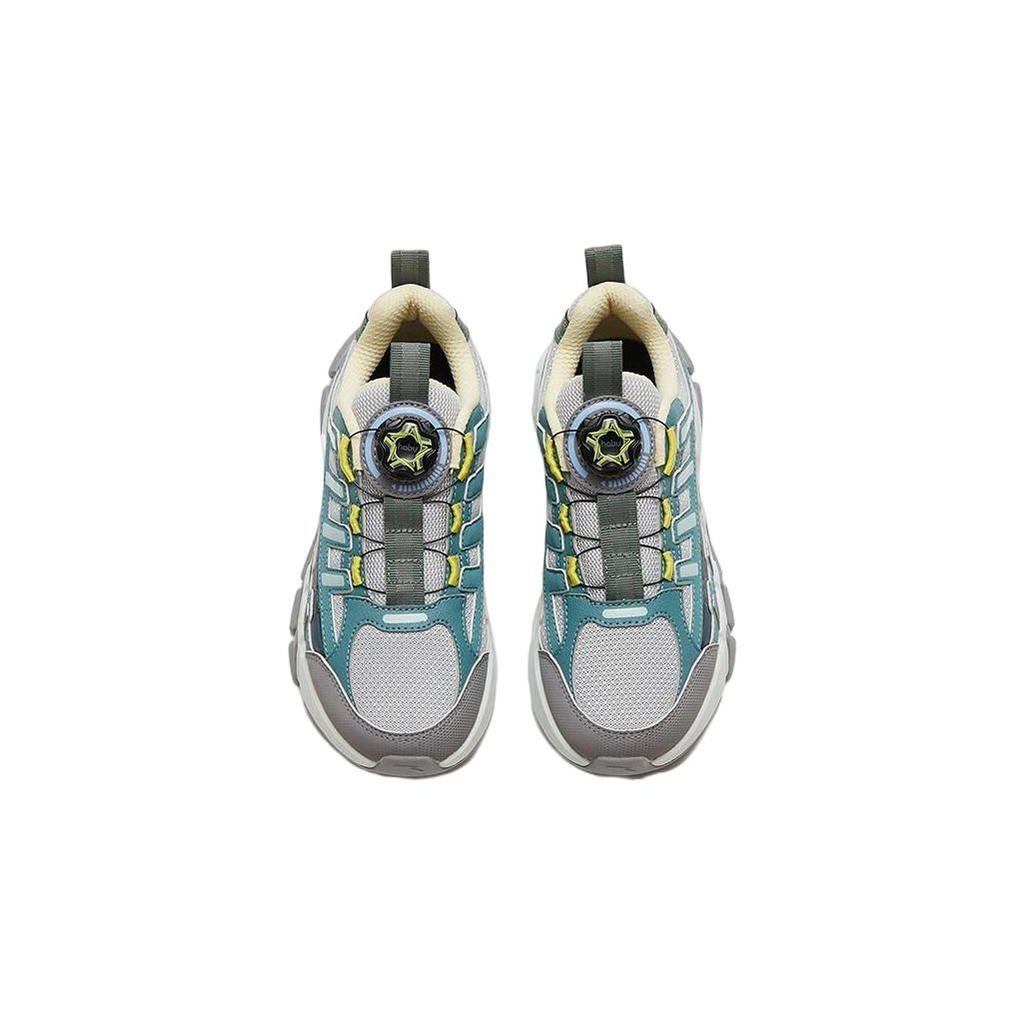 Anta Mountain Language Non-Slip Wear-Resistant Low-Top Sports Casual Shoes Kids Sneakers Gray Green 312318802H-4