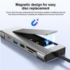 8-in-1 M.2 SSD HUB USB C Docking Station with Disk Storage Function SSD Enclosure HDMI 4K60Hz USB 3.2 10Gbps Hub For PC Laptop
