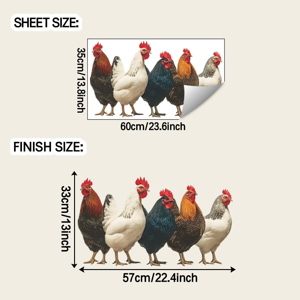 

Персоналізовані імітаційні наклейки з півнями для прикраси стін кухні та їдальні