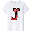 Fashion Blouses Letters Cartoon Mickey Mouse Minnie Printed Family T-Shirts Tshirt Harajuku 90S Top Gift Unisex