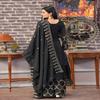 Elegant Black Embroidered Sharara Suit with Intricate Work