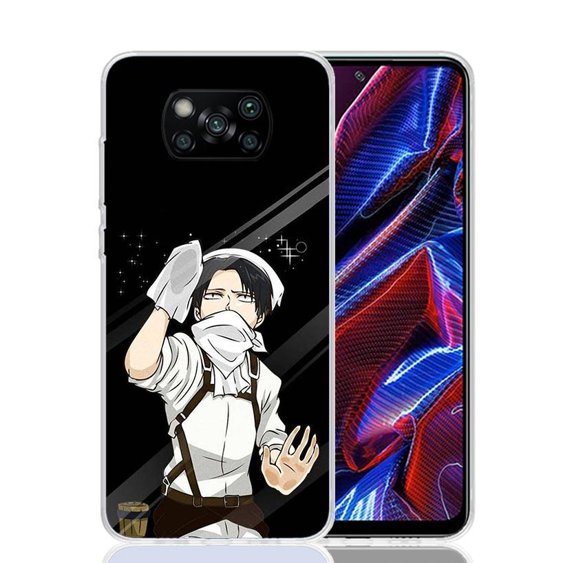 Attack Levi Case Phone Cover for Xiaomi Redmi Note 10 9 9S 8 8T 7 5 Pro Mi 12T 11T 10T 9T 12 11 Lite A3 A2 Trend Fundas Mi 11T 1