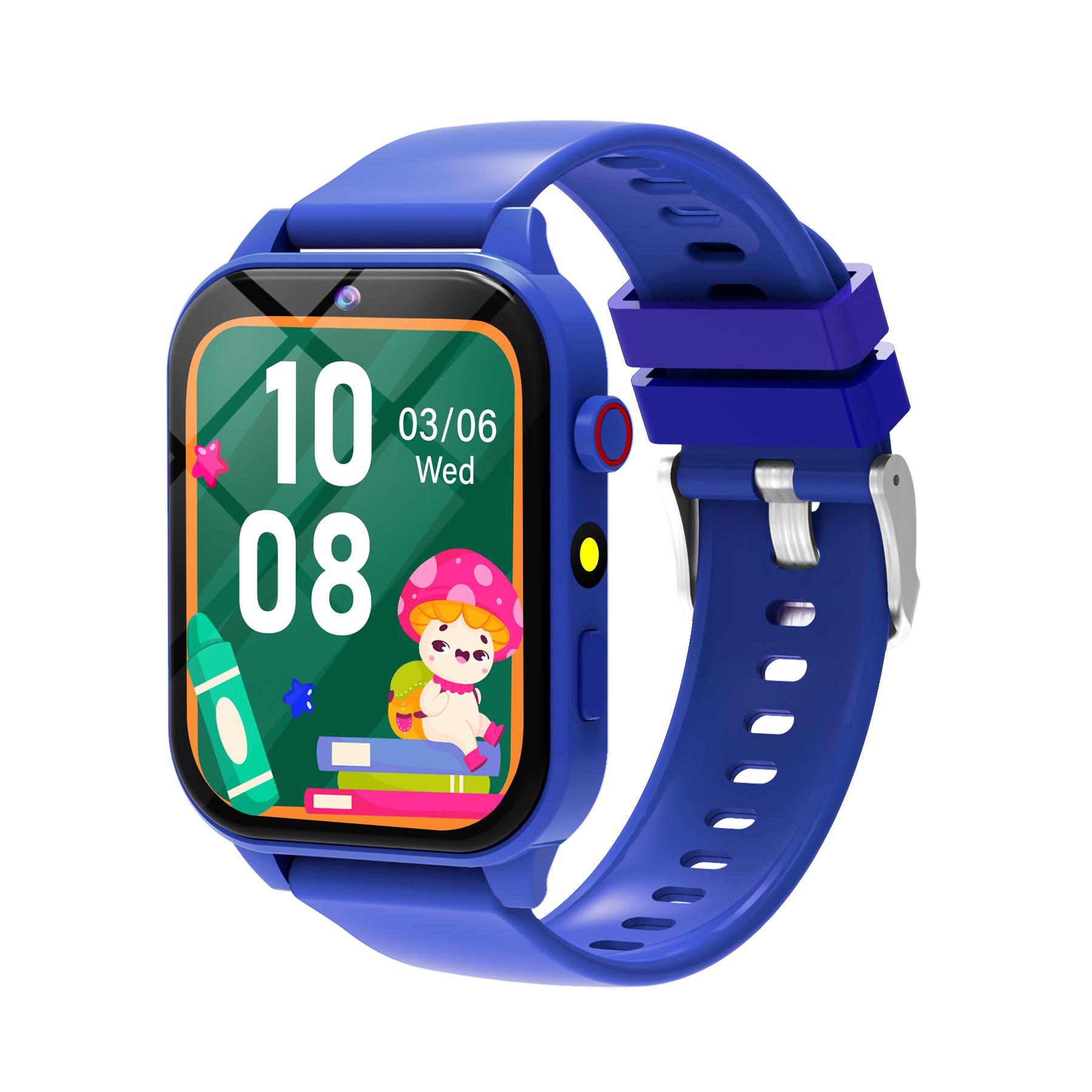 

Game Smart Watch Kids 18 Fun Games Sleep Monitoring Alarm Clock Learning Clock Perfect Digital Smartwatch Gift Children Age 5-12 синий