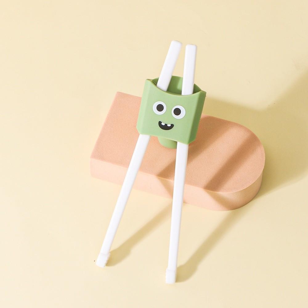 New Cute Cartoon Training Chopsticks Learning Correct Grip Eating Training Helper Beginner Chopstick Kids зелёный