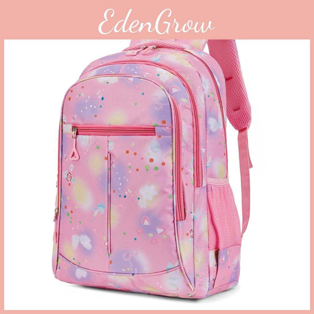 Embossed Kids Floral Backpack With Breathable Fabric For School And Outings